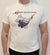 Rhinestone Heart and Flower Jacaranda T-Shirt - White